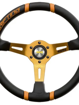 MOMO Drifting sportovní kožený volant 350 mm - oranžový Must-Have
