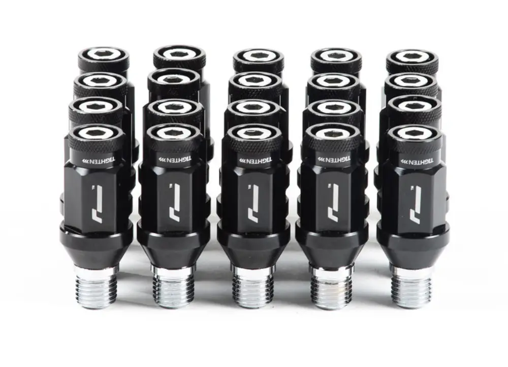 Racingline kompletní sada pro přestavbu ze šroubů na štefty a matice M14x1,5, tvar dosedací plochy Kuželová (Aftermarket kola), délka šteftů 70 mm Cenově Výhodný