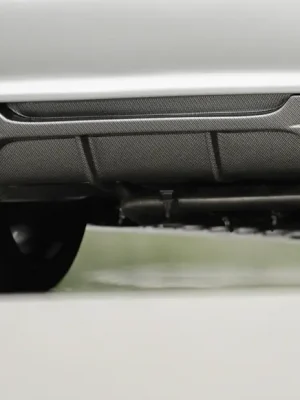 Akční Cena Rieger vložka zadního nárazníku pro BMW řada 3 E46 kabriolet, kupé, sedan vč. faceliftu, plast ABS s povrchovou úpravou Carbon-Look