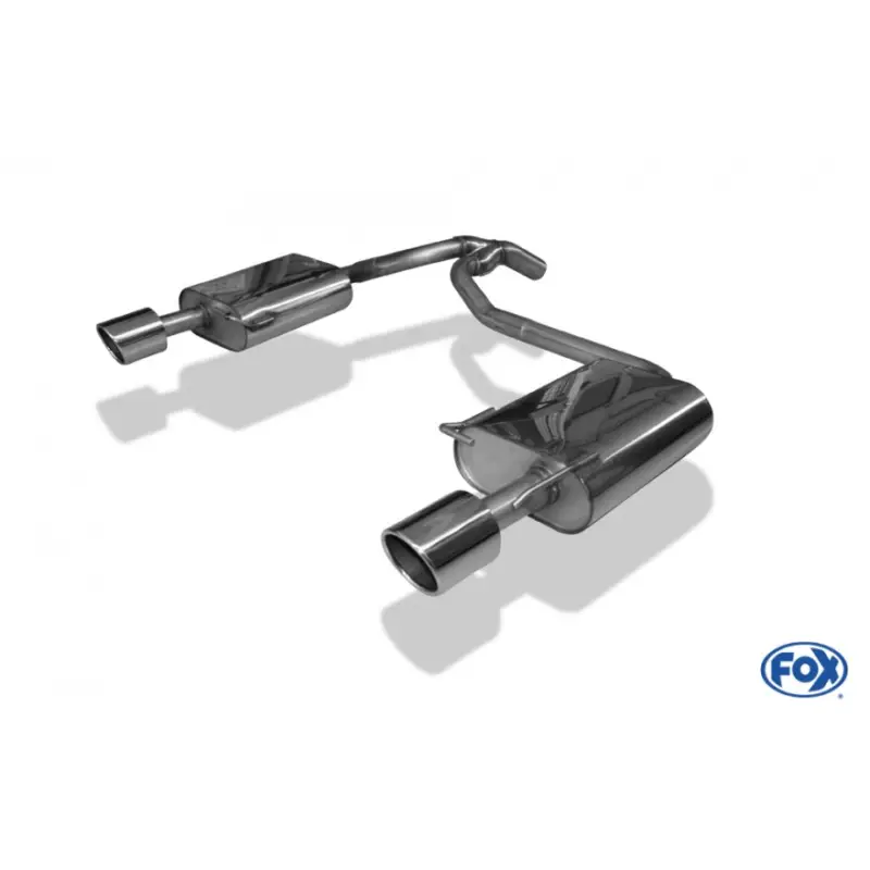Ověřený Fox Sportauspuff koncový tlumič výfuku s koncovkou 1x100 Typ 16 na obou stranách pro Ford Mondeo IV s motorem 1.6, 1.6 TDCi, 1.8 TDCi, 2.0, 2.0 TDCi, 2.2 TDCi