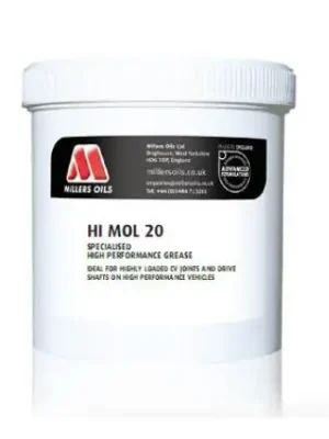 Millers Oils Hi Mol Grease 20 - 500 g - vazelína na bázi lithiového mýdla a molybden disulfidu, na hřídele Novinka