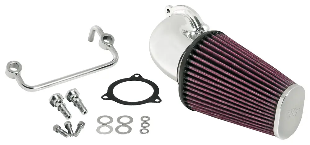 Jen Po Omezenou Doba K&N FIPK sportovní kit sání pro HARLEY DAVIDSON FLHP Road King Police 103 CI 2009-2012, zářivá hliníková trubka Exc. Lower Fairings