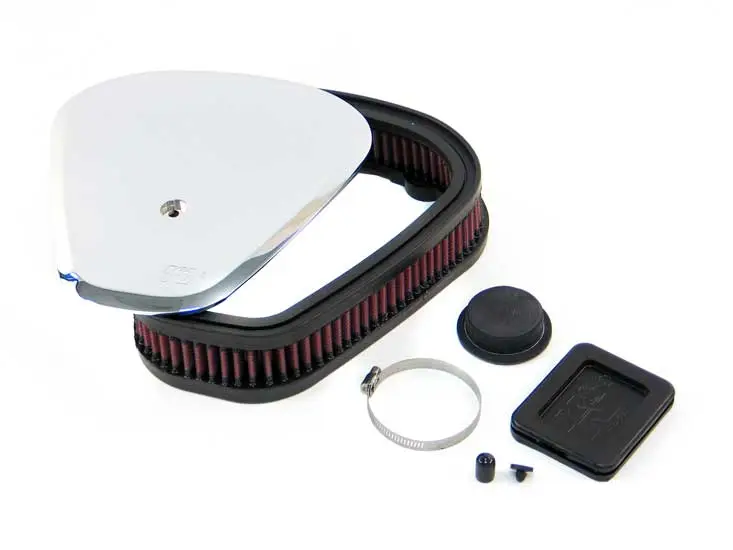 K&N Street Metal sportovní kit sání pro Yamaha XV1700 Road Star S 1700 2008-2012 Aluminum chromový vrchlík, výška: 60 mm Ověřený