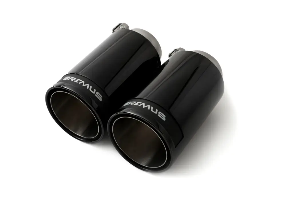 Remus sada 4 ks koncovek 84 mm pro BMW X4M typ F98 S58 r.v. 05/2019-, rovná, Street Race Black Chrome, s karbonovým pruhem Nakupujte Hned