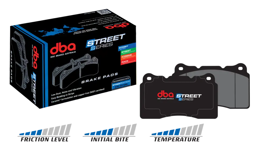 DBA Street Series Ceramic přední sada brzdových destiček pro Mercedes-Benz B-Class (W246) B200 2012-2018 2.0 Turbo Levný