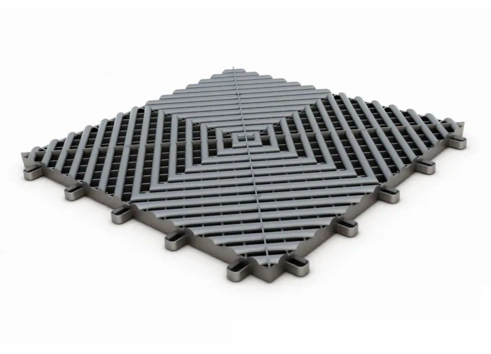 Maxton Floor modulární plastová podlaha, dlaždice 33,3 cm x 33,3 cm, barva tmavě šedá Akce
