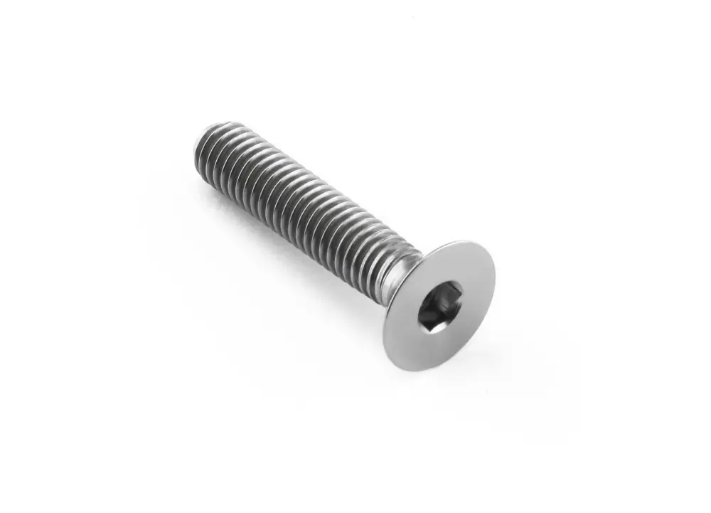 Bezpečná Platba Pro-Bolt titanový inbusový šroub se zápustnou hlavou se závitem M6 x 1,00 mm a délkou závitu 26,25 mm, barva přírodní