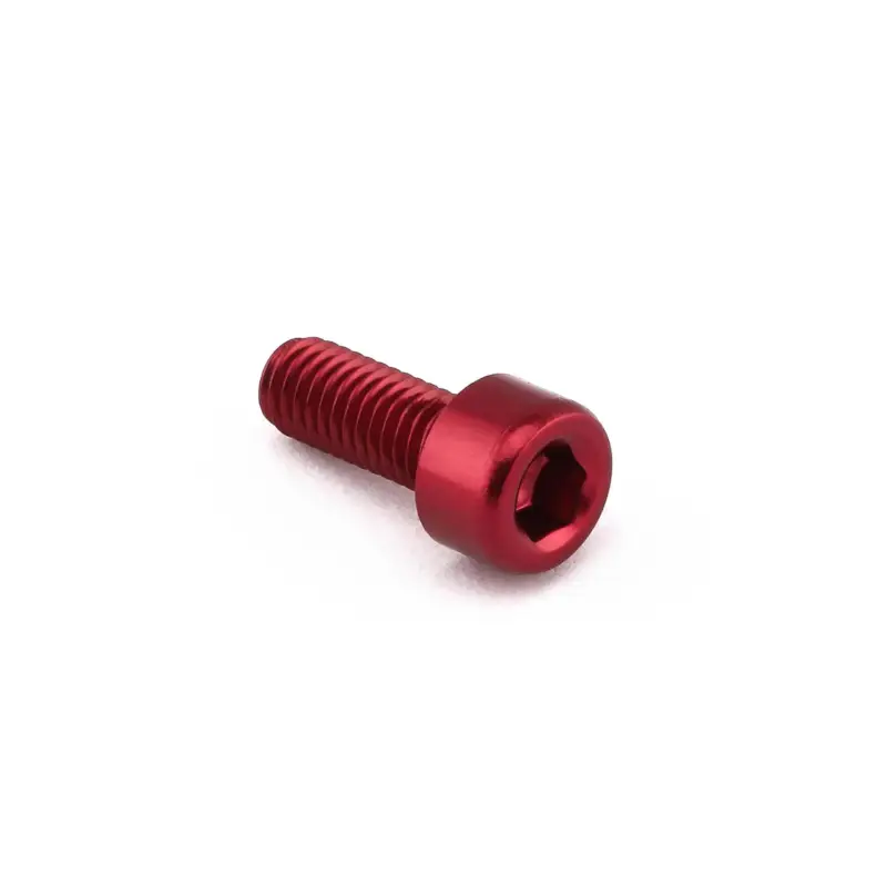 Pro-Bolt hliníkový inbusový šroub s válcovou hlavou se závitem M5 x 0,80 mm a délkou závitu 12 mm, barva červená Ověřený