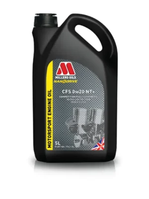 Nízká Cena Závodní plně syntetický motorový olej Millers Oils NANODRIVE - CFS 0W-20 NT+, objem 5l