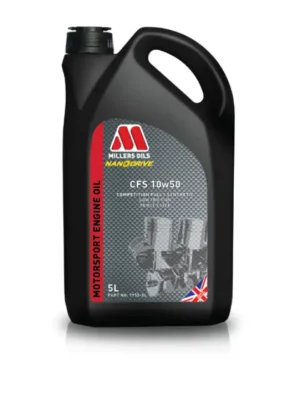Akční Cena Závodní plně syntetický motorový olej Millers Oils NANODRIVE - CFS 10W-50, objem 5l