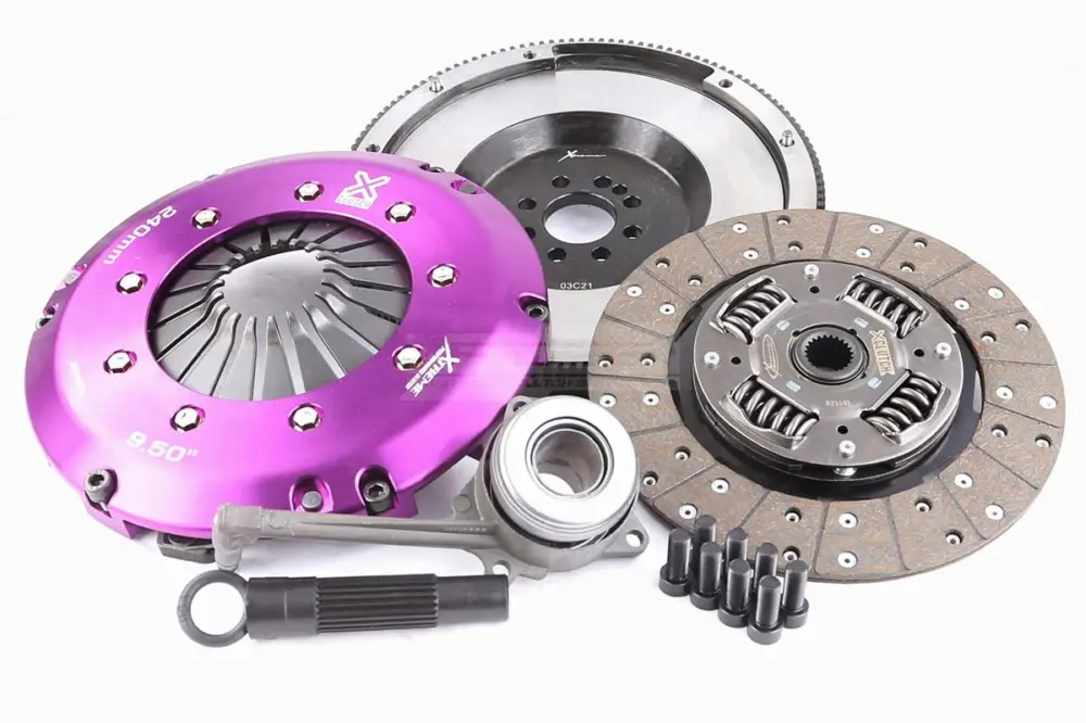 Ověřený Xtreme Clutch jednolamelová odpružená organická spojková sada vč. setrvačníku a vypínacího ložiska pro Škoda Octavia Gen. III 2.0 TSI RS s kapacitou krouticího momentu 600, r.v. 2013.05 - 2017.02
