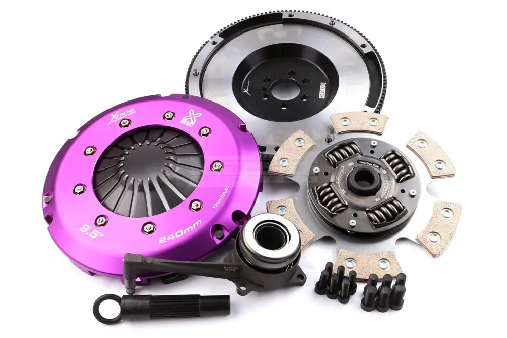 Objednat Nyní Xtreme Clutch jednolamelová keramická RACE spojková sada vč. setrvačníku a vypínacího ložiska pro Seat Toledo Gen. III 2.0 TFSI s kapacitou krouticího momentu 910, r.v. 2005.11 - 2009.05