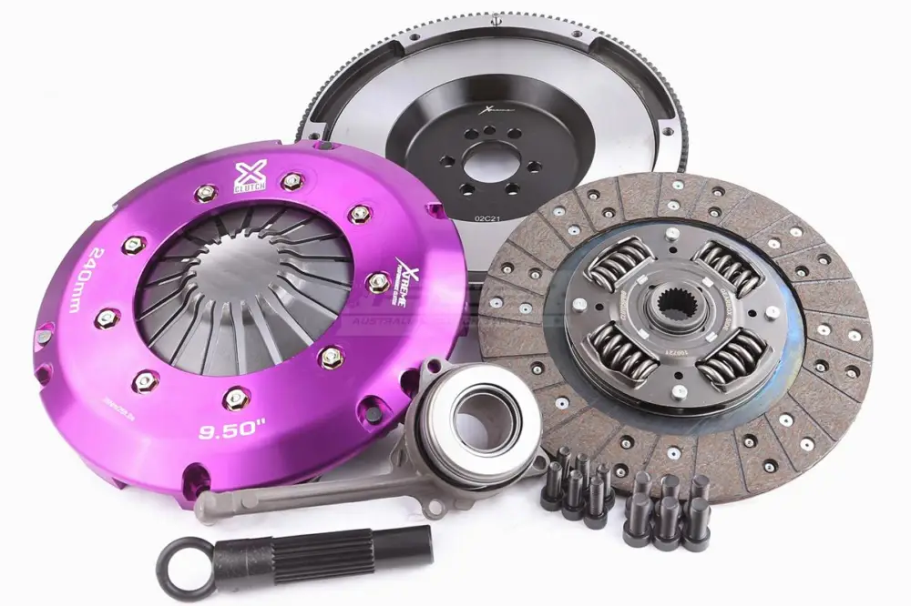 Časově Omezené Xtreme Clutch jednolamelová odpružená organická spojková sada vč. setrvačníku a vypínacího ložiska pro Volkswagen Golf Gen. VI 2.0 TDI s kapacitou krouticího momentu 600, r.v. 2008.10 - 2013.05