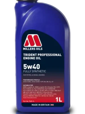 Nízká Cena Motorový olej Millers Oils Trident Professional 5W-40, 1L